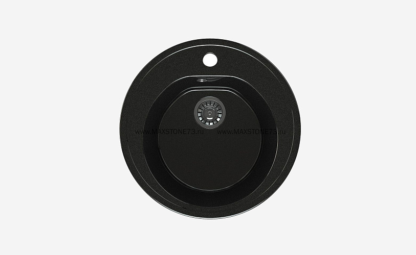 MAXSTONE Мойка глянцевая MS-2 (черный металлик) 505*505*200